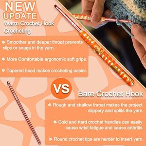 Ensemble de 10 pièces mains arthritiques poignée ergonomique pour crochet bricolage artisanat - Product Image 5