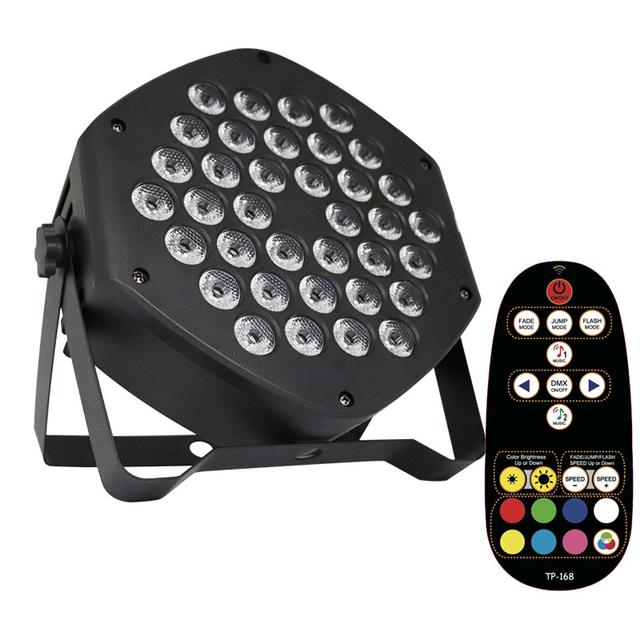 Built-in Battery Powered 36 LED UV Par Lights Sound-Activated DMX512 7CH DJ Nightclub Stage Lighting Strobe Flashing Spotlights