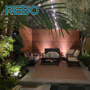 Revêtement mural en bambou moderne REBO MW04C1, imperméable, écologique, ignifuge, huilé <span class=keywords><strong>Woca</strong></span>, surface plane, pour extérieur - Product Image 2