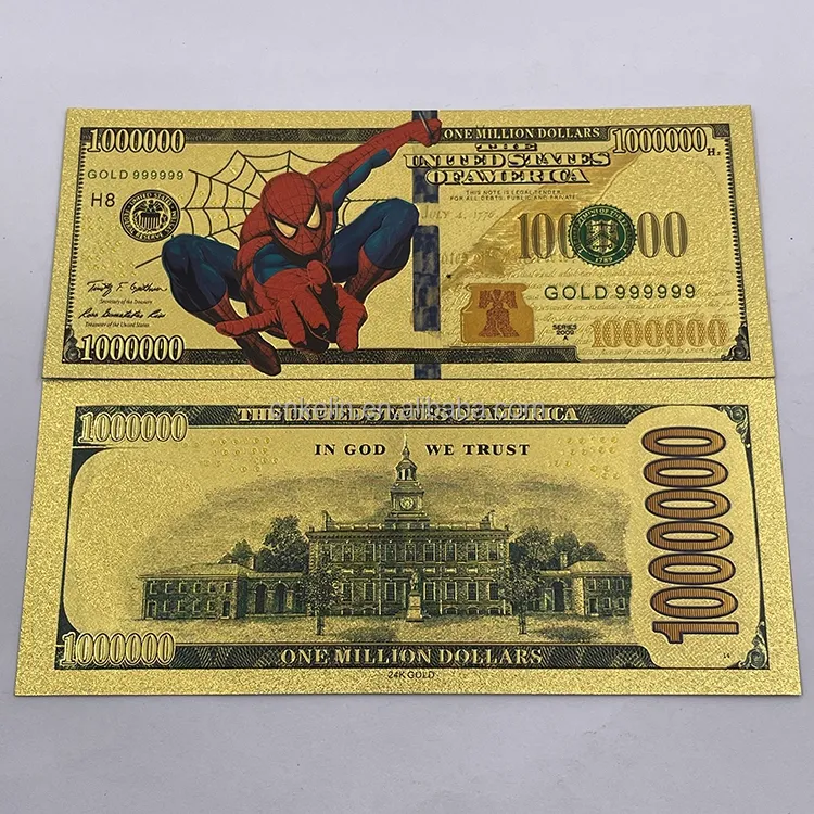 Farbige USA USD 1000000 Dollar Geldschein Million Banknote