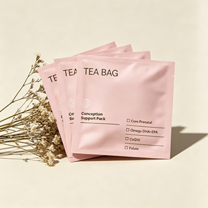 Sachet individuel <span class=keywords><strong>personnalisé</strong></span> à trois soudures, emballage extérieur en papier kraft pour mini-sachets de thé ou de café - Product Image 5