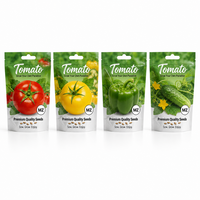 Sachet d'emballage personnalisé pour graines de tomates, résistant à l'humidité, pochette verticale pour graines de légumes, vente en gros B2B, direct usine