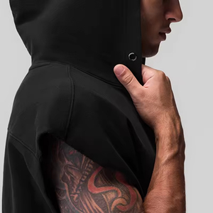Hoodies sans manches personnalisés pour hommes, vêtements de sport, coton éponge de haute qualité, hoodies oversize - Product Image 3