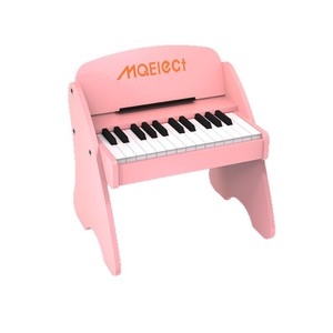 Maelect Piano en bois à 25 touches pour enfants, jouet éducatif rose pour les tout-petits et les enfants de 2 à 6 ans - Product Image 1