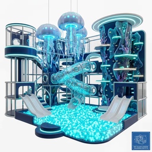 Grand Château Ludique Thème Abysse Marin Immersif avec Cabines d'Éclairage Bioluminescent pour Complexes de Luxe - Product Image 1