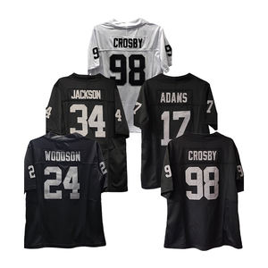 卸売ジャージ 女性用ステッチ入りアメリカンフットボールジャージ 98 クロスビー 2 ジャンティ 34 ジャクソン 17 アダムス サンフランシスコ メッシュシャツ - Product Image 4