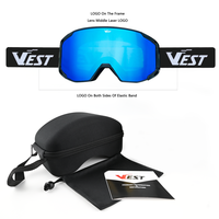 Système de verrouillage par clip, lunettes de ski avec lentille magnétique, anti-buée, anti-rayures, protection UV400, lunettes de ski et de snowboard personnalisées OEM