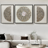 Vente en gros d'usine, art en coquille 3D, style moderne, fait main, haut de gamme, pour la décoration du salon et des hôtels