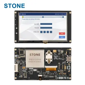 पत्थर 5 इंच पारदर्शी Lcd डिस्प्ले उच्च चमक टच स्क्रीन + ड्राइवर बोर्ड + प्रोग्राम