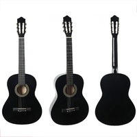 China Supplier Solid Color Body Plywood Nylon Strings 5 Colors Option 39'' Size Classical Guitar