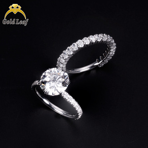 Anelli di Fidanzamento Personalizzati Goldleaf con Diamante Sintetico IGI da 1ct 2ct 3ct, Anello Nuziale in Oro 10K 14K <span class=keywords><strong>18K</strong></span> con Diamante Coltivato in Laboratorio - Product Image 6