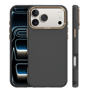 Funda Magnética de Lujo con Textura de Fibra de Carbono para Teléfono, con Botones Metálicos Independientes, Bisel Elevado para la Lente de la Cámara, Cubierta Antigolpes - Product Image 2