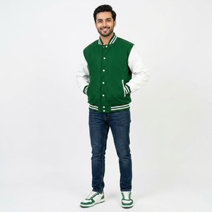 Chaquetas Varsity para Hombre FINER THREADS con Logotipo Personalizado, 100% Algodón Transpirable, Cuello Alto, Precios Económicos para Invierno con Logotipo Frontal - Product Image 1