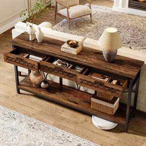 Table <span class=keywords><strong>console</strong></span> de 70.9 po, longue table d'entrée avec tiroirs de rangement - Product Image 5