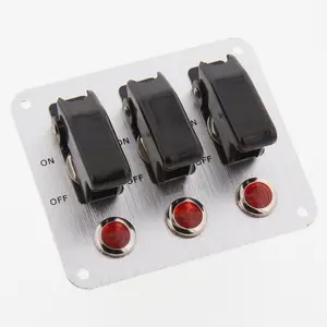 3 Segurança Coberto Toggle Switch Painel W Luzes Indicadoras Vermelhas 1 Pacote