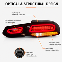 Feu arrière à clignotants séquentiels LED pour Mercedes-Benz GLC Coupé 2016-2019, feu de jour 12V, version améliorée