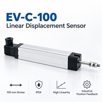 Capteur de déplacement linéaire EV-C-100 100 mm ±0,1 % IP54 pour Novotechnik TLH/TL Gefran LT Sakae LP Variohm ELPM Penny+Giles SLS