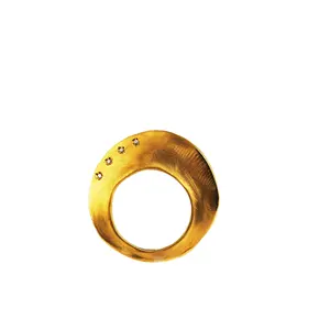 Anillo de plata de la más alta calidad mod Chips oro