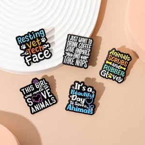 Spilla in lega di cartone animato femminista, corpetto lettera spilla dipinta spilla ufficio Pin Pin smalto Kawaii spille/ - Product Image 5