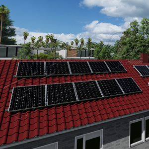 Support de montage solaire robuste en aluminium pour tuiles en terre cuite, système de fixation photovoltaïque anticorrosion - Product Image 1