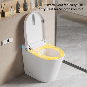 WC intelligent monobloc avec chasse automatique, siège chauffant et réservoir intégré – <span class=keywords><strong>Toilette</strong></span> <span class=keywords><strong>japonaise</strong></span> pour salle de bain - Product Image 2