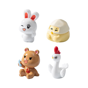 Figurines miniatures en résine de lapin, chien et aigle chauve pour décoration de bureau, accessoires de jardin féerique et maison de poupée DIY - Product Image 5