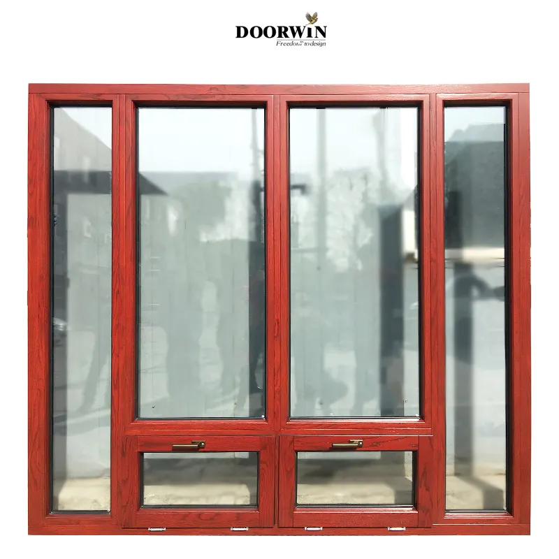 La fabbrica fornisce direttamente la finestra a battente francese finestra di vetro in legno di ricambio in stile europeo in legno della florida