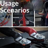 Câble de connecteur de batterie de voiture électrique IP20 48V 60V 72V en cuivre pur épaissi avec gaine en silicone, borne annulaire sans isolation 10