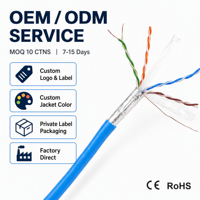 Harga Pabrik Kabel Ethernet Shibei Cat6 F/UTP Tembaga Padat 4 Pasang 23AWG Gigabit LAN 305m Outdoor untuk Sistem Kamera IP POE