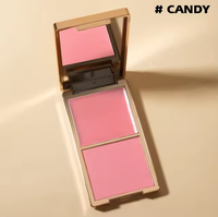 Maquillage de haute qualité, blush crème mat longue tenue, imperméable, haute pigmentation, double couleur dorée, palette de blush pour peau claire