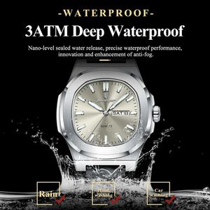 POEDAGAR 853 Hot <b>Sale</b> Men Quartz Wristwatch Luxury Fashion Luminous Hands Waterproof Clock Complete Calendar Watch <b>for</b> Male - Product Image 5