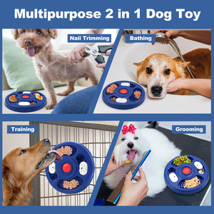 2026 New Eco-Friendly PP Turntable Pet <b>Feeder</b> Slow Feeding Anti Choking IQ Training Plate For Dogs <b>Cats</b> Fast Eaters - Product Image 6