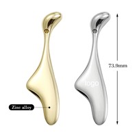Bâton de massage des yeux à double extrémité en alliage de zinc - Outil Gua Sha pour points de pression