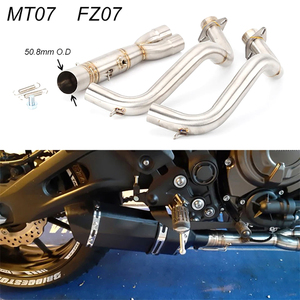 Sistema de Escape Completo para Motocicleta, Tubo Delantero de 51 mm, Silenciador Slip-on para <span class=keywords><strong>Yamaha</strong></span> MT07 <span class=keywords><strong>MT</strong></span>-<span class=keywords><strong>07</strong></span> FZ07 2014-<span class=keywords><strong>2023</strong></span> R7 2021-<span class=keywords><strong>2023</strong></span> - Product Image 2