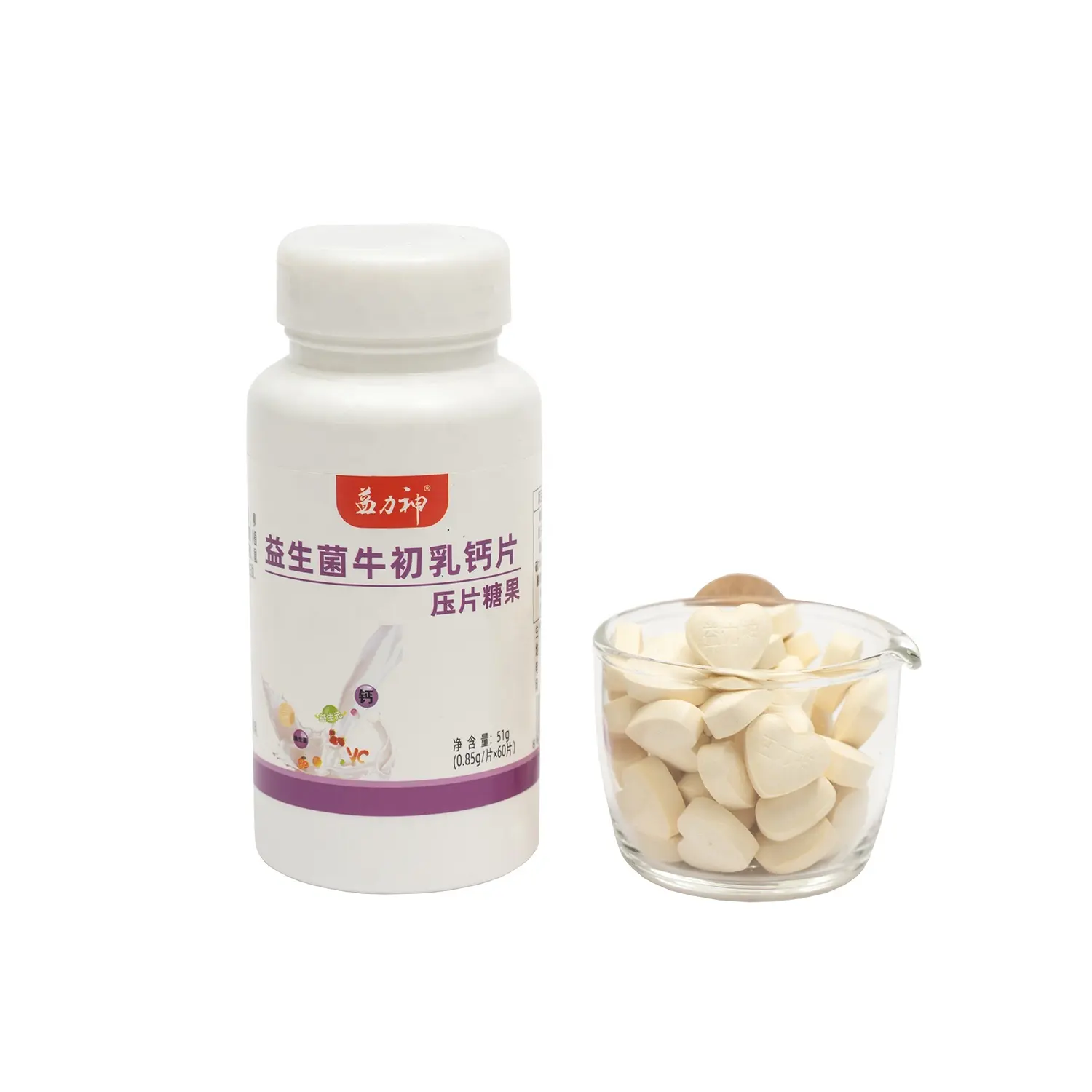 Tabletas de calostro bovino, producto chino, suplemento de caramelo de calcio, Probiotico
