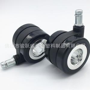 Electroplated Hollow Pu Caster 60mm Swivel Furniture Wheel Silent Durable - Product Image 5