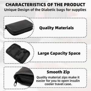 Bolsa de almacenamiento dura de Eva personalizada, Maleta adecuada para suministros para diabetes, caja de medidor de <span class=keywords><strong>glucosa</strong></span> en sangre, bolsa de almacenamiento portátil <span class=keywords><strong>con</strong></span> cremallera - Product Image 4