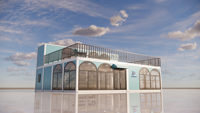 Skyacross Maisons modulaires préfabriquées personnalisées 20Ft 40Ft Coffee Shop Container Restaurant avec cuisine