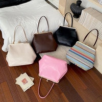 Großhandel Luxus-Clutch-Taschen für Damen aus PU-Leder, große Handtaschen, modische Muschel-Clip-Schultertaschen mit Kussverschluss