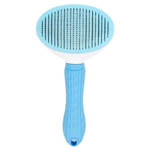 Peine de masaje para mascotas, peine para gatos con un solo botón para eliminar el pelo, removedor de pelo suelto, desenredador de pelo para perros, artículos para mascotas - Product Image 2