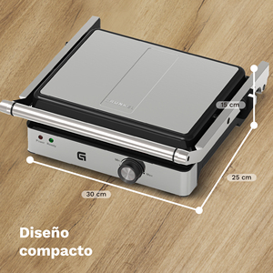 Griglia elettrica G da 2000W in acciaio inox, doppia piastra per sandwich per cottura interna - Product Image 2