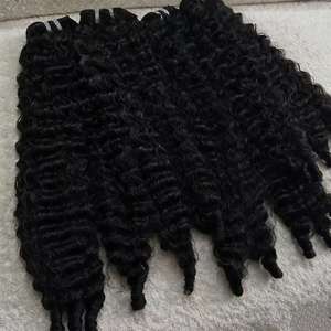 Extensiones de <span class=keywords><strong>Cabello</strong></span> Humano Rizado Birmano, Super Double Drawn, con Puntas Más Gruesas, Cortadas de Niña Joven, <span class=keywords><strong>Cabello</strong></span> Virgen Malayo - Product Image 2