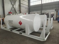 Réservoirs à carburant diesel et essence en acier au carbone à double paroi de 2400 L et 4500 L avec pompe de distribution et compteur