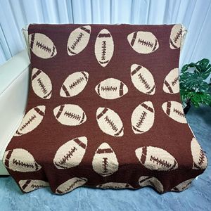 Coperta personalizzata con motivo da calcio, perfetta biancheria da letto leggera per una coperta sportiva da Rugby morbida <span class=keywords><strong>e</strong></span> calda <span class=keywords><strong>e</strong></span> felpata - Product Image 5