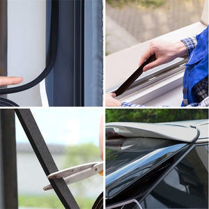 Bande d'étanchéité auto-adhésive en EVA haute densité Bande d'étanchéité étanche simple face pour cadre de porte Bande <span class=keywords><strong>isolante</strong></span> de 10m de long - Product Image 5