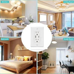 Amerikaanse 15a 125V Snelle Oplader Usb Stopcontact Fraudebestendige Elektrische Witte Vergaarbak Plastic Cetl Vermeld - Product Image 3
