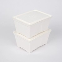 Barquette en papier moulé biodégradable pour l'emballage alimentaire, emballage écologique à 100%