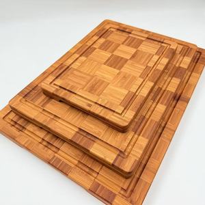Bamboo Cutting Board <b>Set</b> 3 Piece Rectangle Kitchen Chopping Block For Fruit And Meat Use - Product Image 1