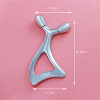 Rouleau de massage facial et des yeux en métal, outil de Gua Sha, option logo personnalisé, vente en gros transfrontalière