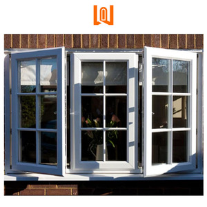 Fenêtres en PVC certifiées CE WANJIA, design quadrillé, pour villa, fenêtres à battants à <span class=keywords><strong>double</strong></span> <span class=keywords><strong>vitrage</strong></span>, isolation thermique standard, fenêtres en PVC - Product Image 4
